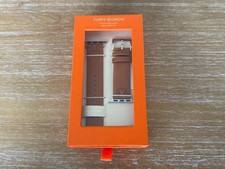 New Tory Burch McGraw Camelo Brown Leather 38 40 41 mm Apple Watch Band TBS0100E