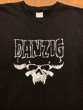 Danzig Shirt Size XL Black Classic Skull Horns Logo Evilive