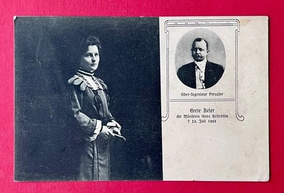 Postcard around 1908 Grete Beier murderer by senior engineer Pressler (171681