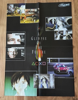 1999 PlayStation A Glimpse of the Future Final Fantasy / Driver Vintage Poster 