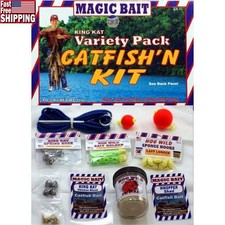 Catfish Lures Kit 21 Pieces Fishing Tackle Set Hog Wild Dip Bait Swivels Hooks