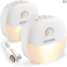 Motion Sensor Stick-on Warm White LED Night Light w/ 5 Modes 2 CT 