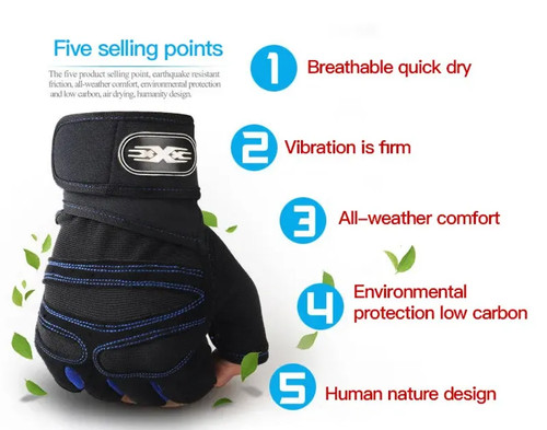 Guantillas Gym Guantes De Gimnasio Mujer Hombre Para Bicicleta Heavyweight Glove - Bild 11 von 19