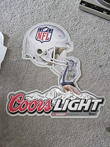 coors light beer nfl football helmet neon bar sign COORS Light Nfl Sign