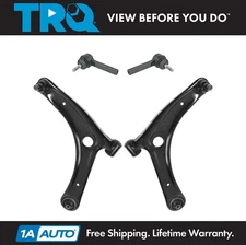 TRQ 4 pc Kit Front Outer Tie Rod End Lower Control Arm w/ Ball Joint LH RH Set