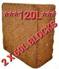 2 X 60L = 120L* Organic Coir Coco Compost Blocks Peat Free Natural Growing Media