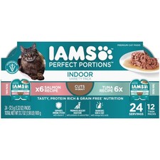 Grain Free Wet Cat Food Cuts in Gravy Tuna and Salmon Recipe Variety Pack Twin