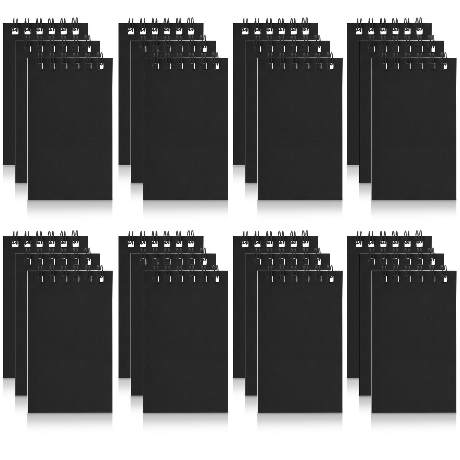 24 Pack Small Pocket Notebook Black Mini Notebooks Party Favors Bulk Spiral Note