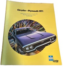 1971 Chrysler Plymouth Full Line Dealer Brochure Barracuda Gtx Road Runner. Yh 1971 Chrysler Plymouth Full Line Dealer Brochure Barracuda Gtx Road Runner. Yh