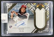 2025 Topps Transcendent Collection James Wood Jersey Auto RC #/25 Nationals