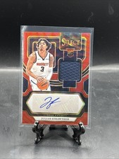 2023-24 Select Julian Strawther Rookie Jersey Auto Autograph RPA Red Wave Prizm