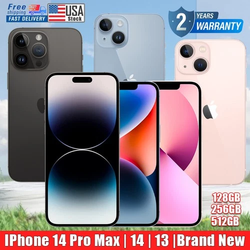 NEW SEALED APPLE IPHONE 13/IPHONE 14/14 PRO MAX 128GB 256G 512G FACTORY UNLOCKED