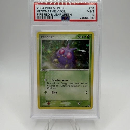 Pokemon Venonat Reverse Holo PSA 9 Mint 84/112 Fire Red Leaf Green