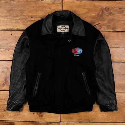 Vintage North End Workwear Jacke M Stepp gefüttert Bomber schwarz
