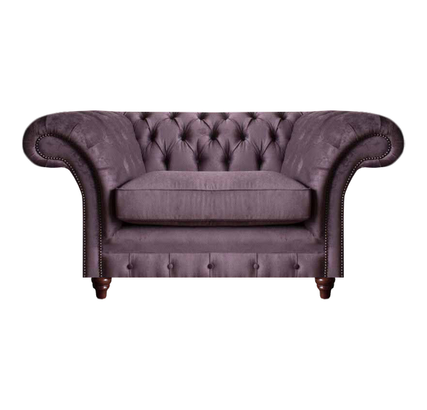 Chesterfield Lila Lehnsessel Wohnzimmer Textil Einsitzer Edler 1-Sitzer-image
