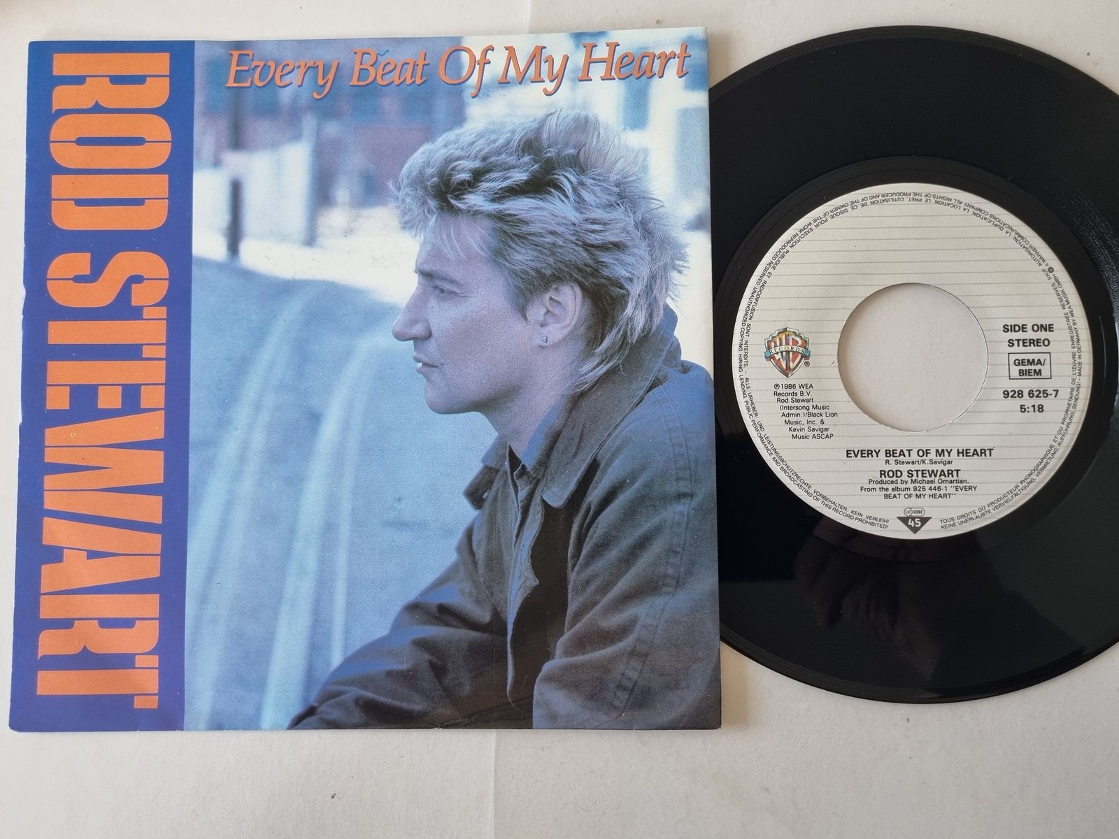 Rod Stewart - Every Beat Of My Heart 7'' Vinyl Germany