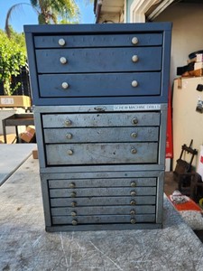 VINTAGE LOT OF 3 HUOT DRILL INDEX CABINET