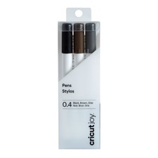Cricut Joy Fine Point Pens, 0.4 mm 3 Black, Brown, Gray - Damaged Package