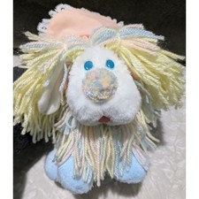 Vintage 80's Kenner Fluppy Dogs Fluppy Puppy Yellow Blue Pink "Wobble-Pup"