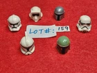 Lego Star Wars HELMET Lot of 6: Clone Trooper Mandalorian - Minifigures Lot# 159