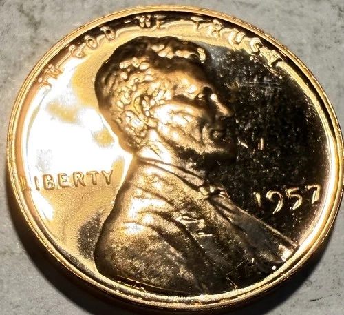 1957 Lincoln Wheat Penny PROOF ~ BD2038