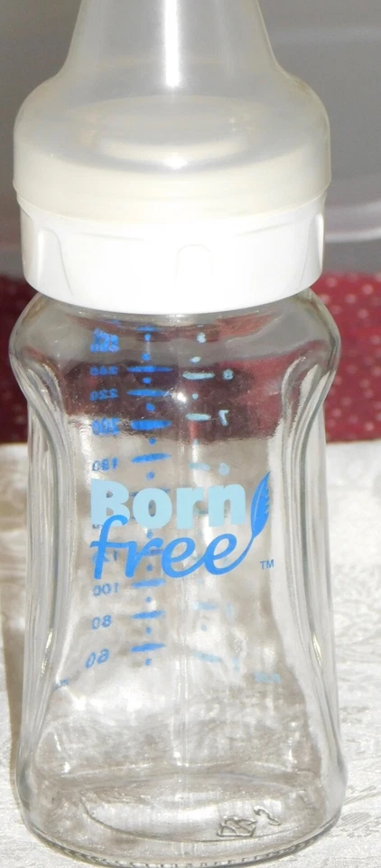 Lot 6 Glass Bottles  Born Free Dr Browns Evenflo + 2 Covers Caps Nipples Inserts - Image 4 of 4