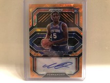 2020-2021 Prizm Orange Ice Immanuel Quickley Auto Penmanship RC
