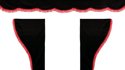 Truck Curtains with Fringe for FREIGHTLINER PETERBILT KENWORTH MACK VOLVO SCANIA