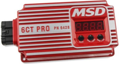 MSD 6CT PRO CIRCLE TRACK IGNITION CONTROL BOX,RED,UNIVERSAL,12,000 RPM,4/6/8 CYL