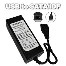 12V/5V 2A USB to IDE/SATA Power Supply Adapter Hard Drive HDD CD-ROM AC DC CS
