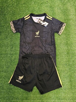MEXICO  Football Soccer Kids And adult Jersey and Shorts Black