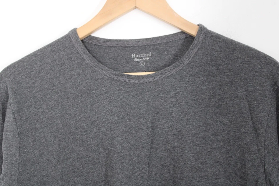 Camiseta Hartford L Gris Algodón Manga Larga Foto 2 de 4
