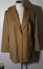 Women's Holland & Sherry Golden Tan Blazer Suit Jacket Size L