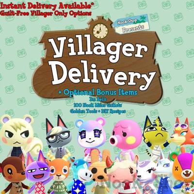 Villager Delivery Package - Any Villager + Bonus! (Animal Crossing New Horizons)