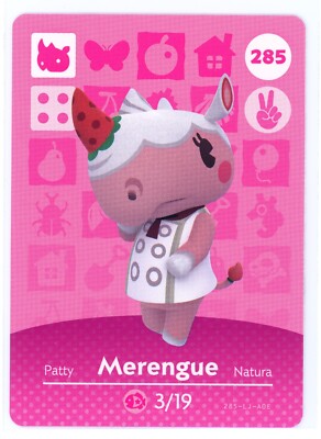 amiiboカード Merengue #285 - Amiibo Card - Animal Crossing Series 1 - Authentic