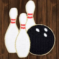 Bowling Embroidered Patch — Iron On