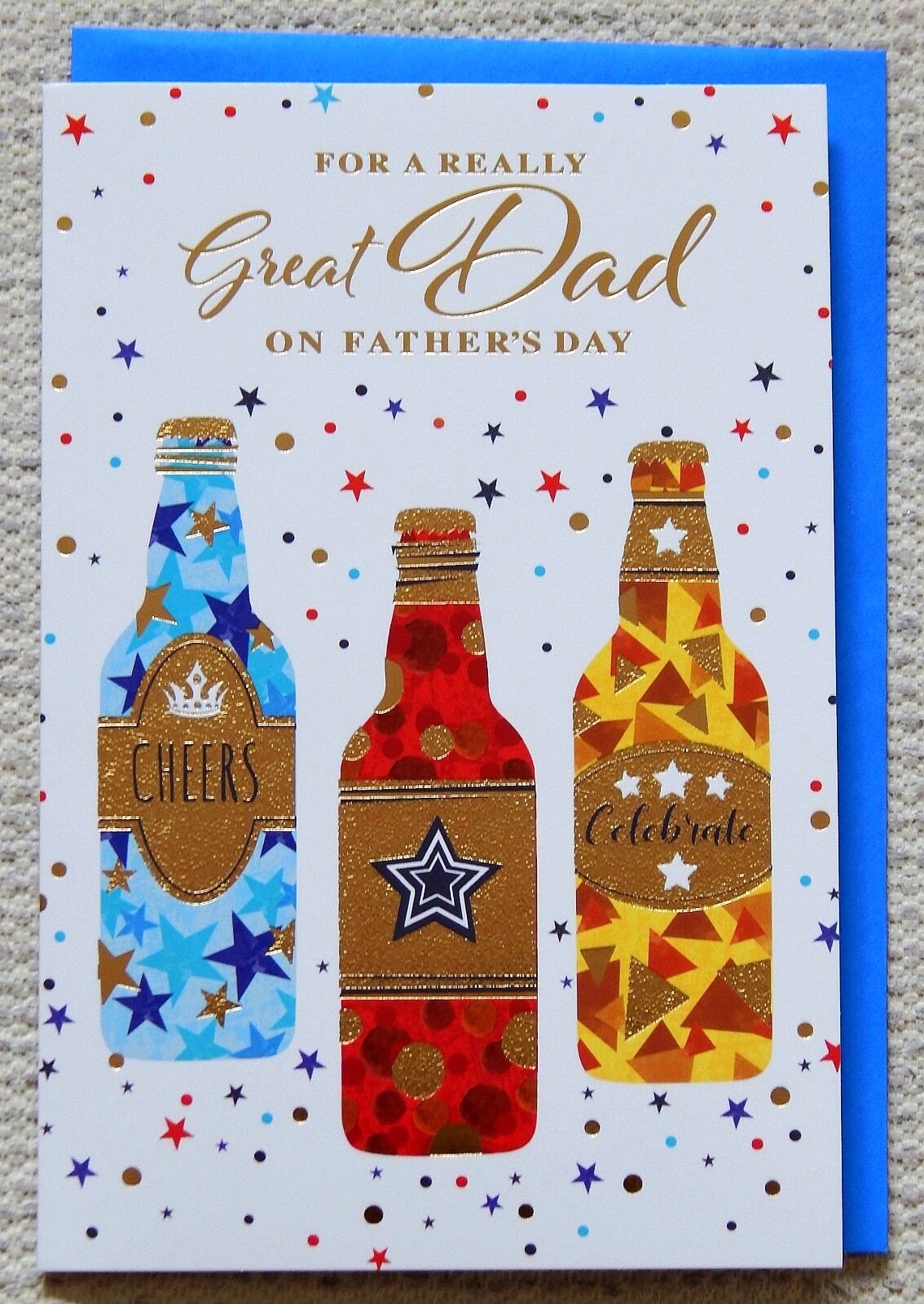 Fathers Day Card ~ For a Really Great Dad Father's Day Card   9""x 6""