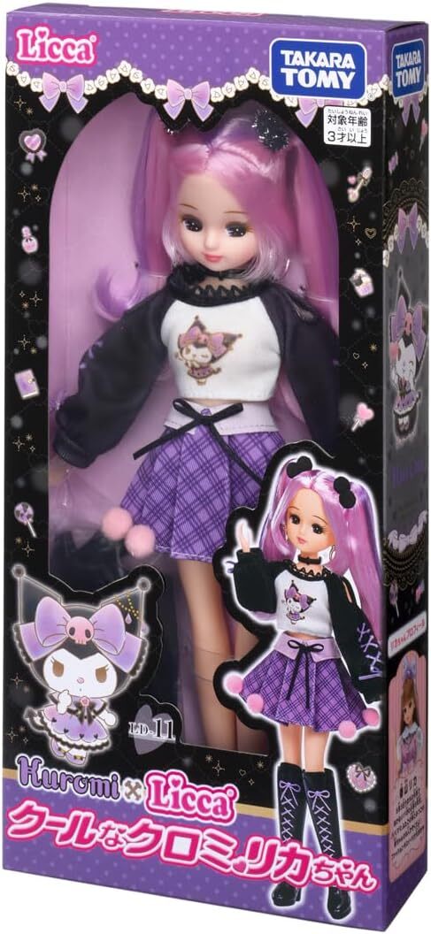 Takara Tomy Sanrio Cool Kuromi Style Licca chan Doll LD-11 2025