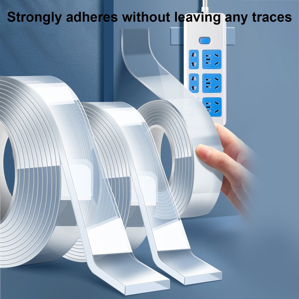 Double Sided Tape Nanotechnology Transparent Sticky Roll Tape eBay