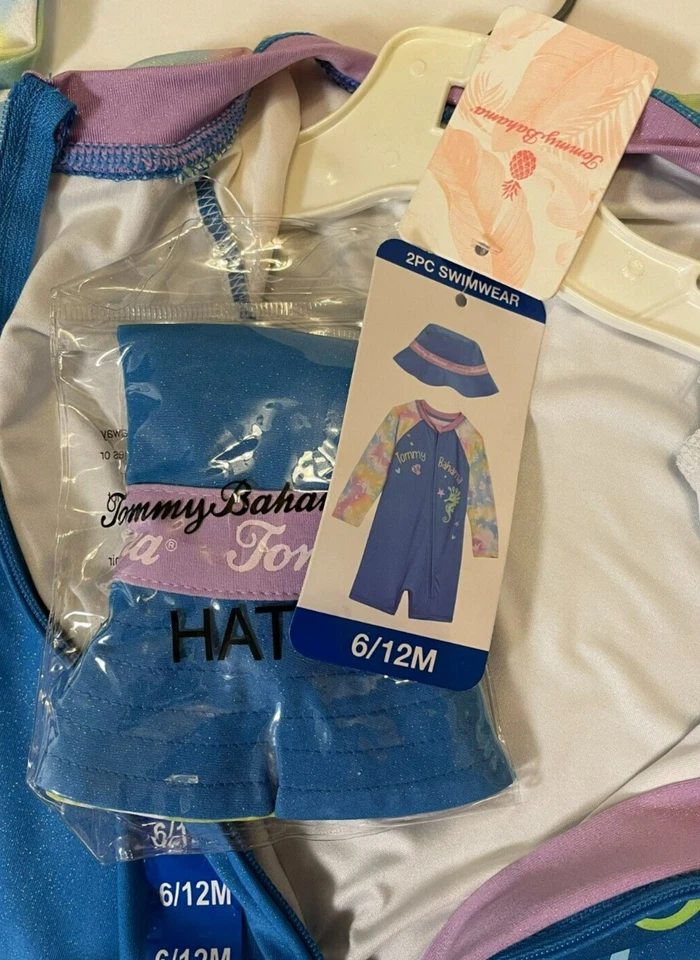 Nuevo Con Etiquetas Tommy Bahama Niños Traje De Baño Unisex Talla 6-12 Meses Por Favor Leer Foto 3 de 4