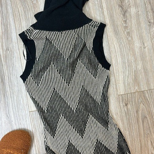 Arden B Golden black Y2K RETRO stretchy dress size Large turtleneck - Picture 8 of 8