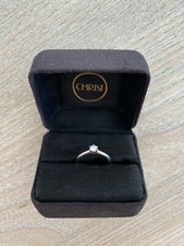 Verlobungsring Solitaire 585er weißgold mit Diamant, Größe 50