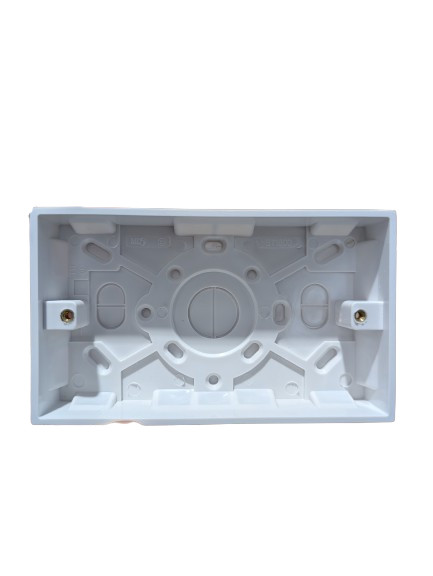5x Knightsbridge ST1500 2 Gang 25mm Double Surface Mounting Pattress Box