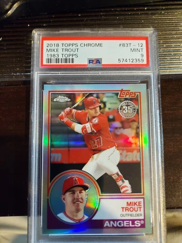 Chrome Mike Trout 1983 PSA 9  Mint  #83T-122018 Topps