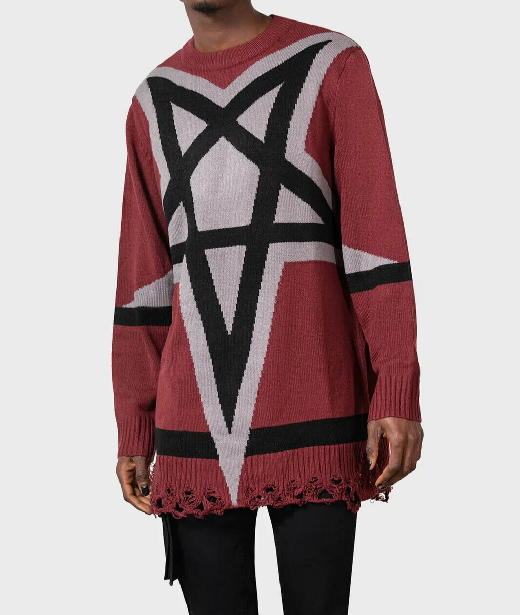 KILLSTAR Star Crux Strickpullover Unisex Gothic Fünfzack