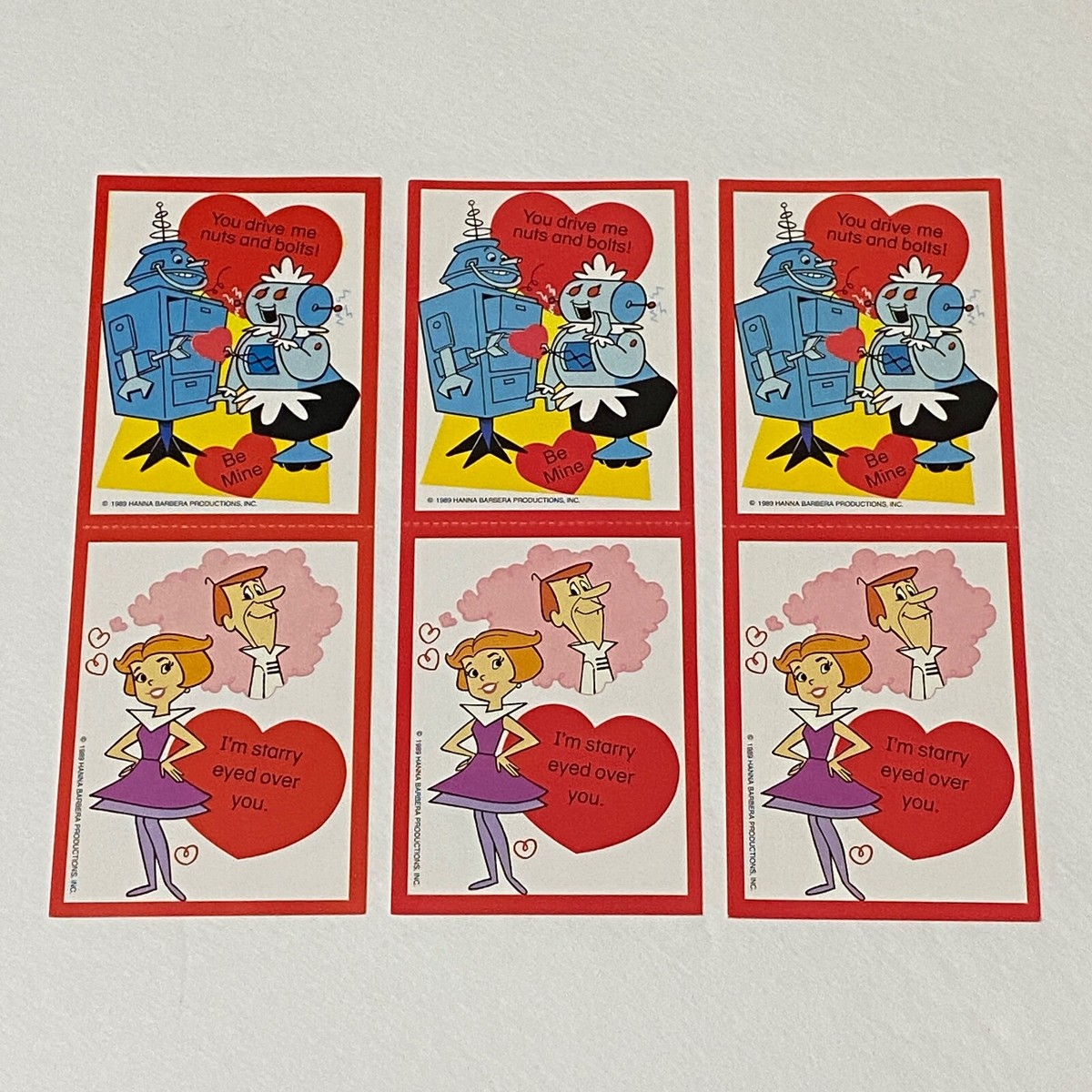 32 Vintage JETSONS Valentines Day Cards 1990 Cartoon FREE