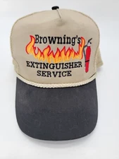 Brownings Extinguisher Service Vintage Snapback Mesh Otto Hat Cap Embroidered