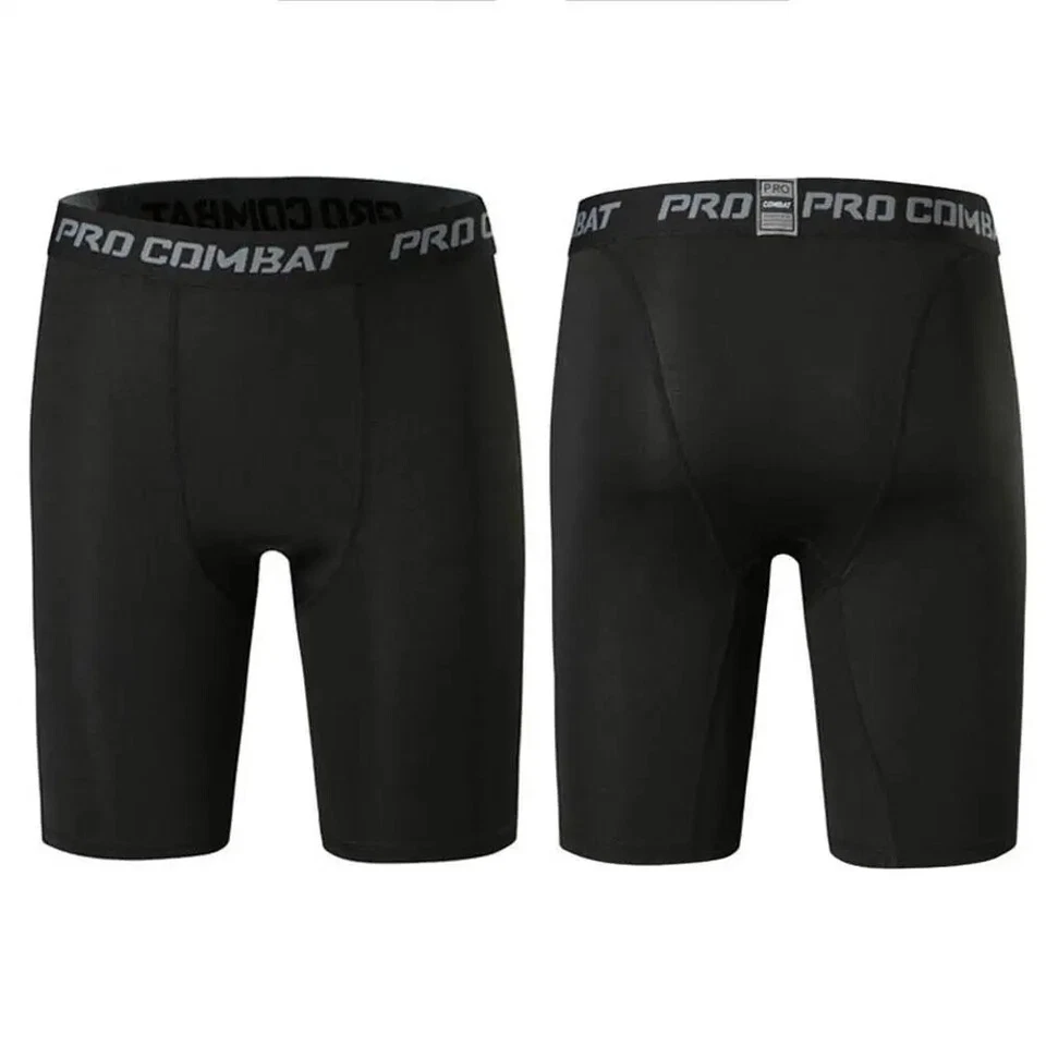Men's Athletic Compression Shorts Thermal Underwear Quick Dry Tight Running Pant - Image 4 of 4