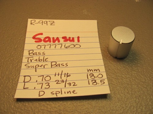 📈SANSUI 07777600 BASS TREBLE SUPER BASS KNOB R-99Z STEREO RECEIVER