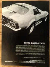 Corvette#74 Advertisement 1970 BALDWIN Motion Performance CORVETTE Phase III GT